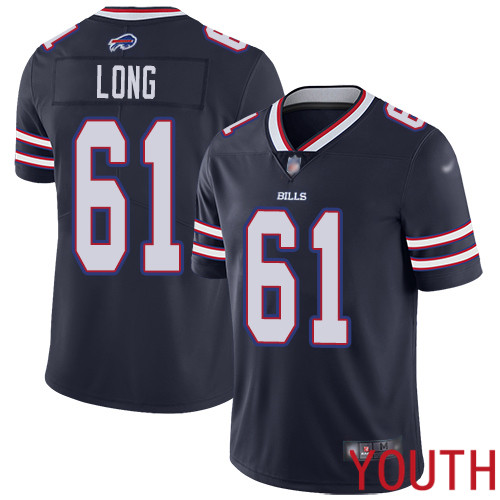 Youth Buffalo Bills #61 Spencer Long Limited Navy Blue Inverted Legend NFL Jersey->youth nfl jersey->Youth Jersey